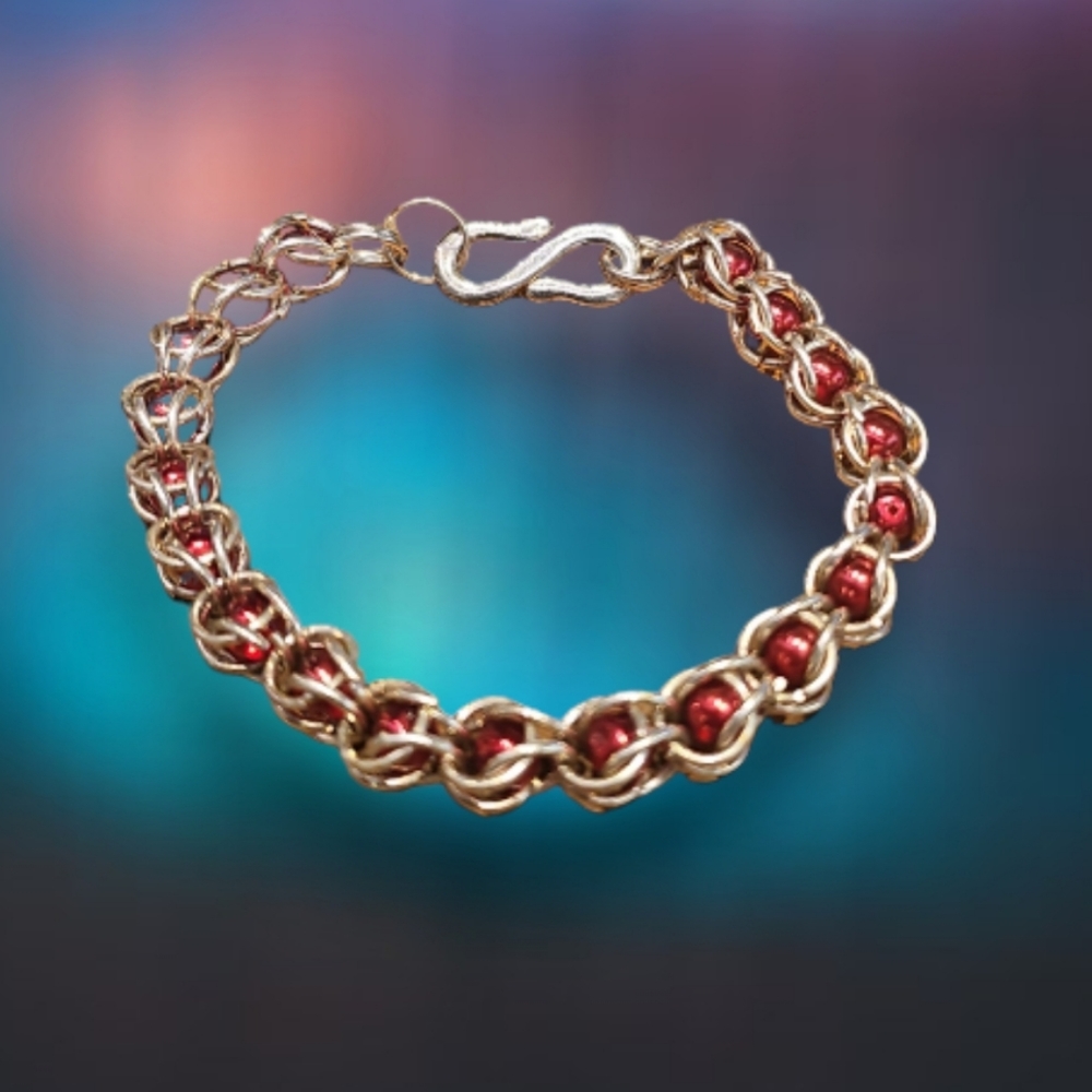 Swarovski Crystal Captured Chainmaille Bracelet - Picture 6 of 6